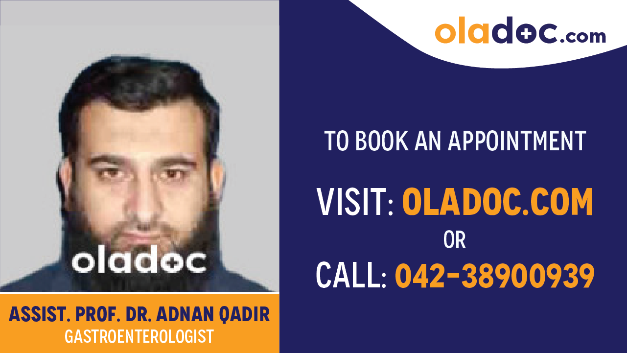Book appointment with Assist. Prof. Dr. Adnan Qadir-best Gastroenterologist in Rawalpindi